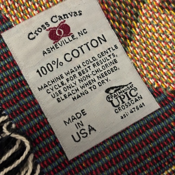 Vintage Cross Canvas Made In USA 402D BRIGADE SUPPORT BATTALION Throw Blanket - Picture 8 of 9